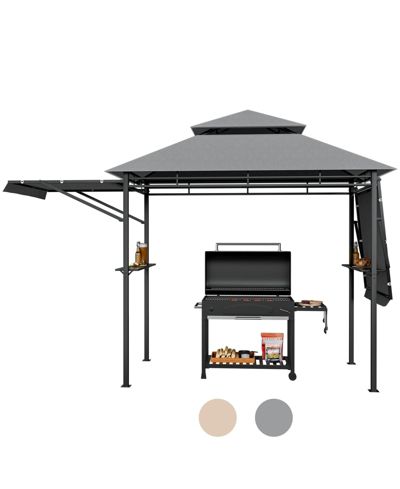 Mecale навес для патио BBQ Grill 13.5 x 4 Feet с боковыми тентами