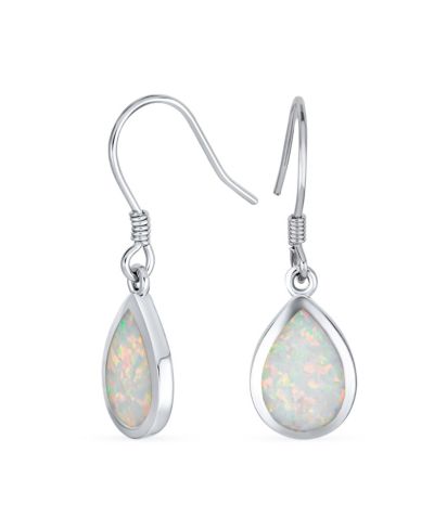 Серьги Bling Jewelry с переливающимся опалом в форме капли, стерлинговое серебро.925