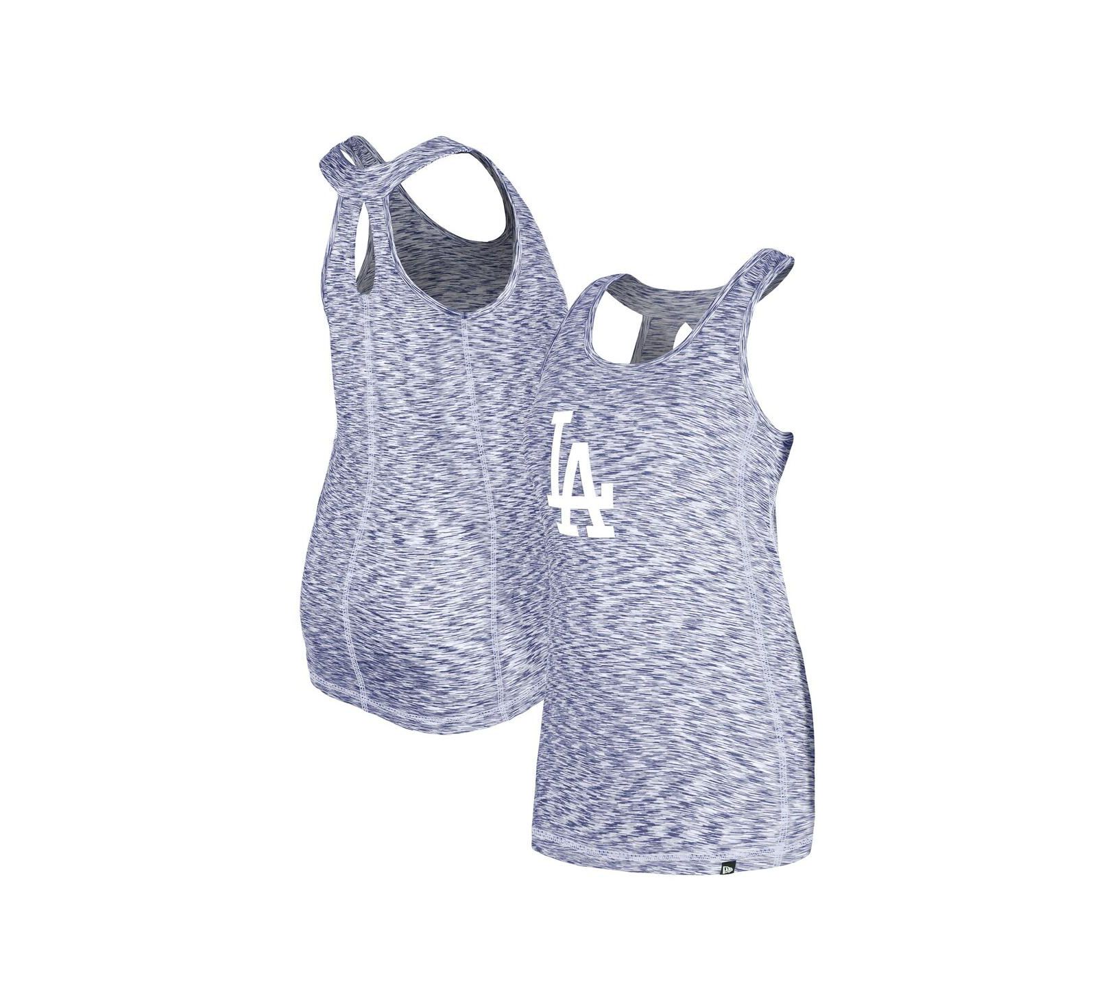 Женский топ New Era Royal Los Angeles Dodgers Space Dye Keyhole Back Tank Top