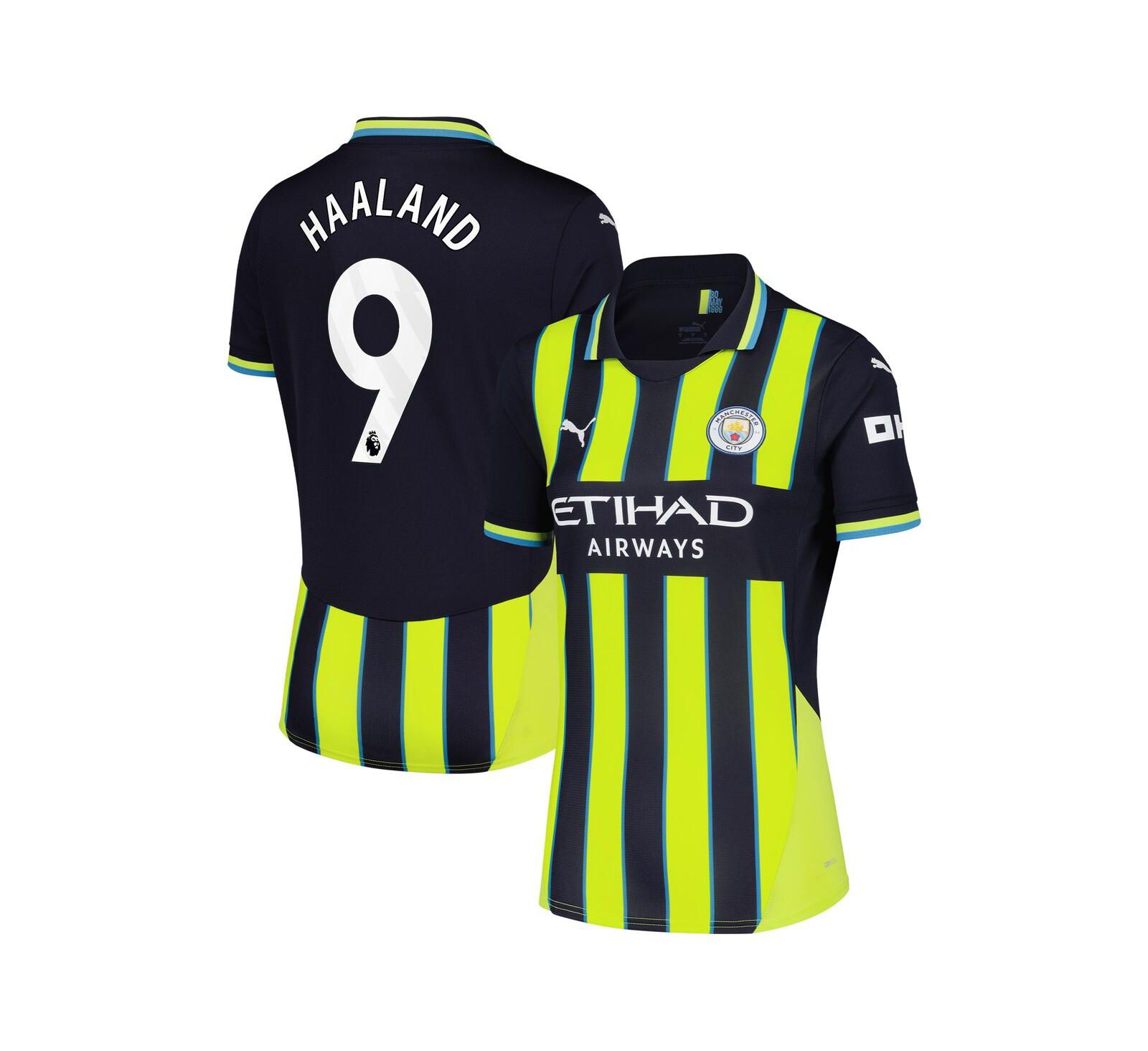 Женская джерси Puma Erling Haaland Navy Manchester City 2024/25 Away Replica Player