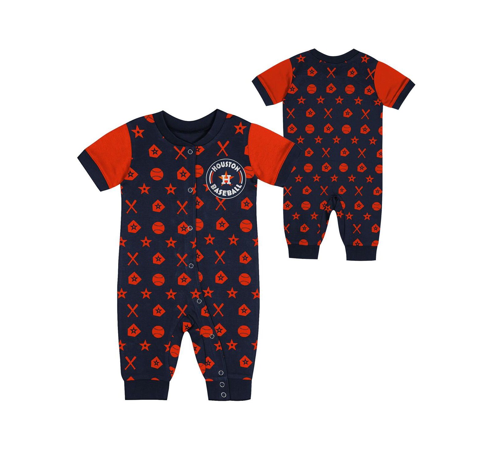 Детский комбинезон Outerstuff Newborn Navy Houston Astros Hard 90 Coveralls