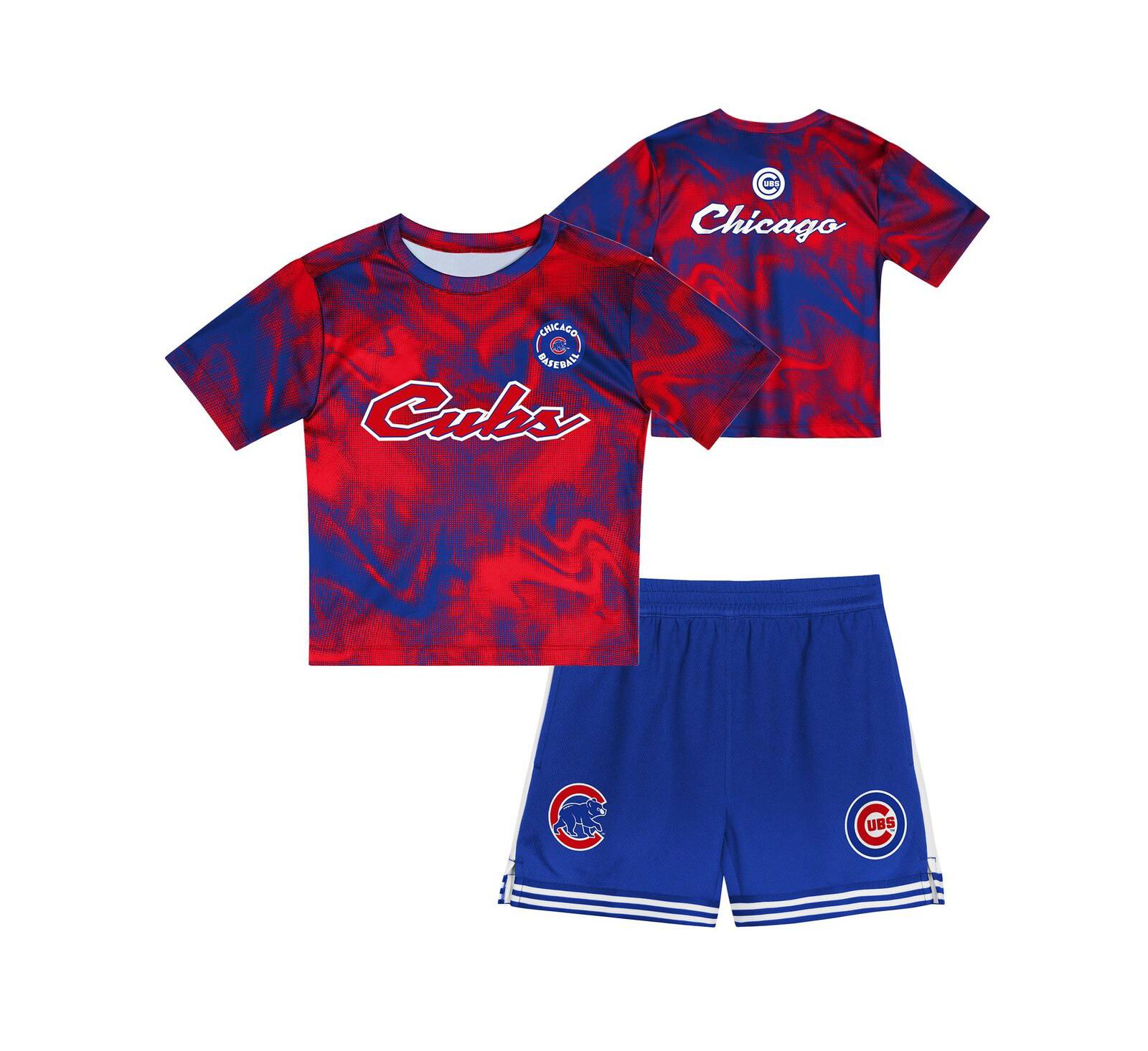 Outerstuff Детский набор из футболки и шорт Chicago Cubs Red/Royal 2-Piece