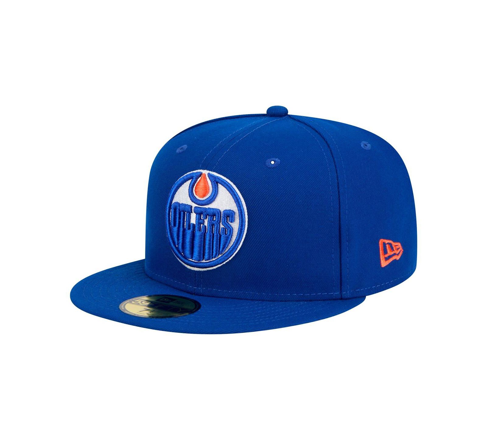 Мужская кепка New Era Royal Edmonton Oilers Core 59FIFTY Fitted