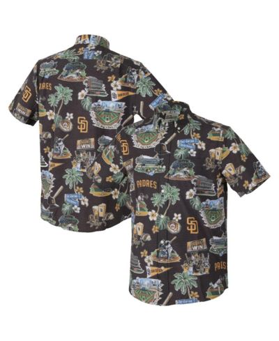 Мужская рубашка Reyn Spooner Brown San Diego Padres Scenic Tri-Blend Performance Button-Up