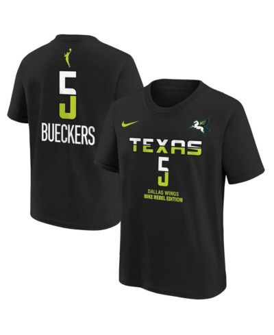 Nike футболка Paige Bueckers Black Dallas Wings 2025 WNBA Draft Rebel