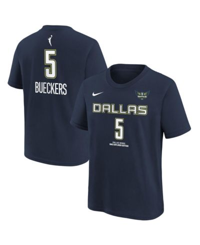 Nike Big Boys and Girls Paige Bueckers Navy Dallas Wings 2025 WNBA Draft Explorer Edition Name & Number T-Shirt