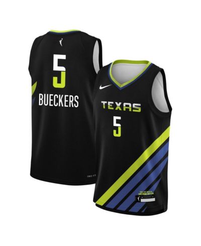 Nike Спортивная джерси Paige Bueckers Black Dallas Wings 2025 WNBA Draft Rebel Edition Victory для мальчиков и девочек
