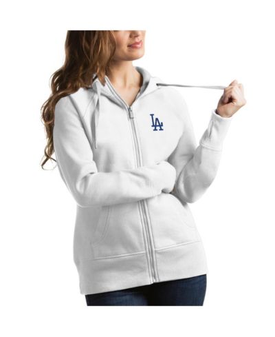Женское худи Antigua Los Angeles Dodgers Victory Full-Zip, белая