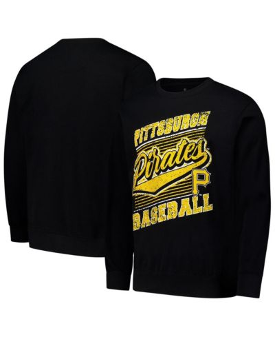 Stitches Мужской легкий свитшот Pittsburgh Pirates, черный