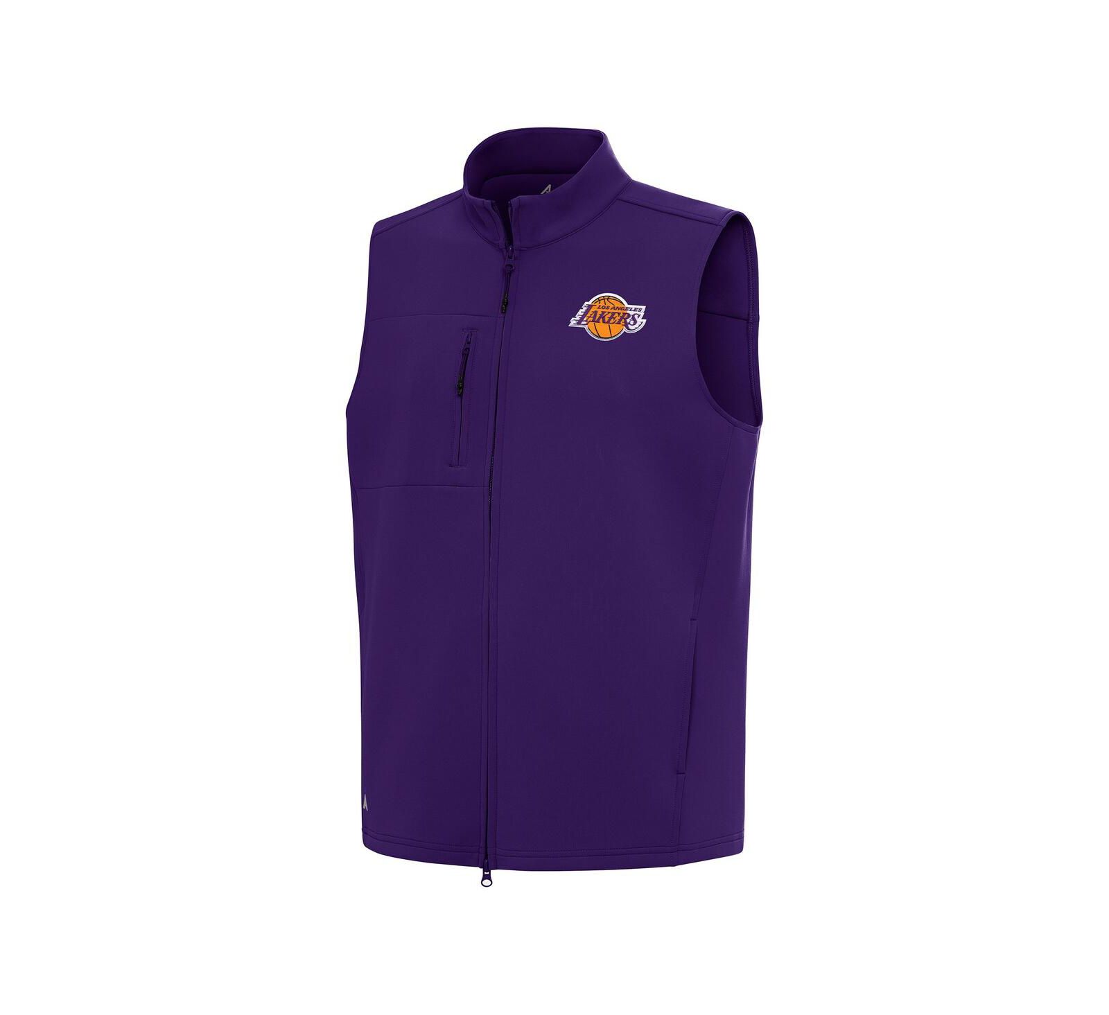 Antigua Men's Purple Los Angeles Lakers Demand Full-Zip Vest
