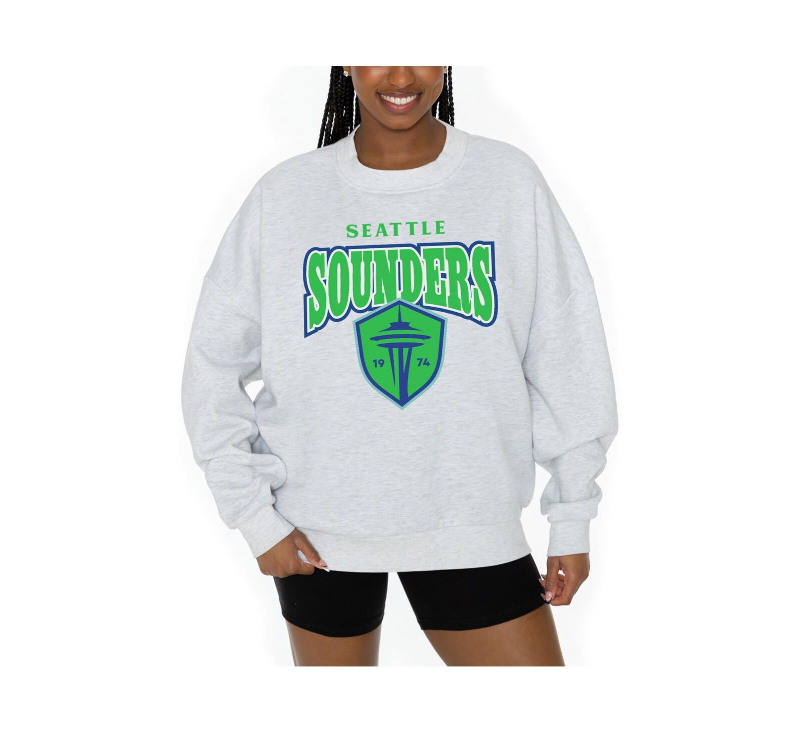 Женское свитшот Gameday Couture Ash Seattle Sounders FC Pitch Pride Pullover