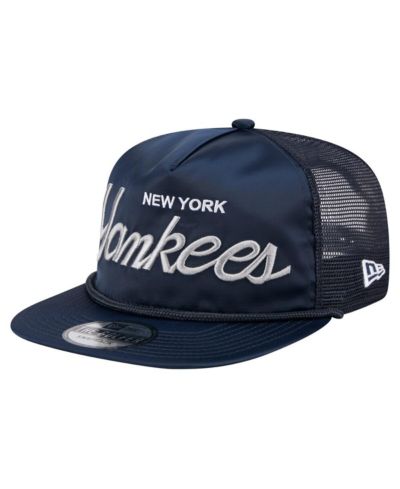 Мужская регулируемая кепка New Era Navy New York Yankees Retro Satin Script Golfer