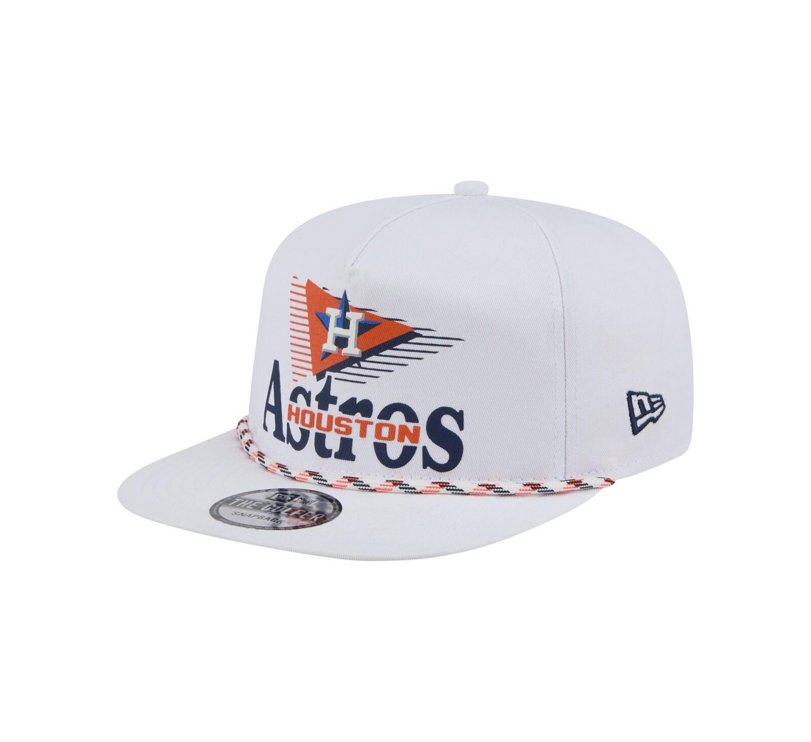 New Era Men's White Houston Astros Collide Golfer Snapback Hat