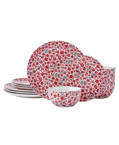 Pfaltzgraff Radiant Blossom 12 Pc. Dinnerware Set, Service for 4