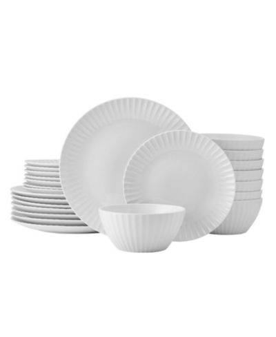 Pfaltzgraff Fluted Grace 24 Pc. Dinnerware Set, Service for 8
