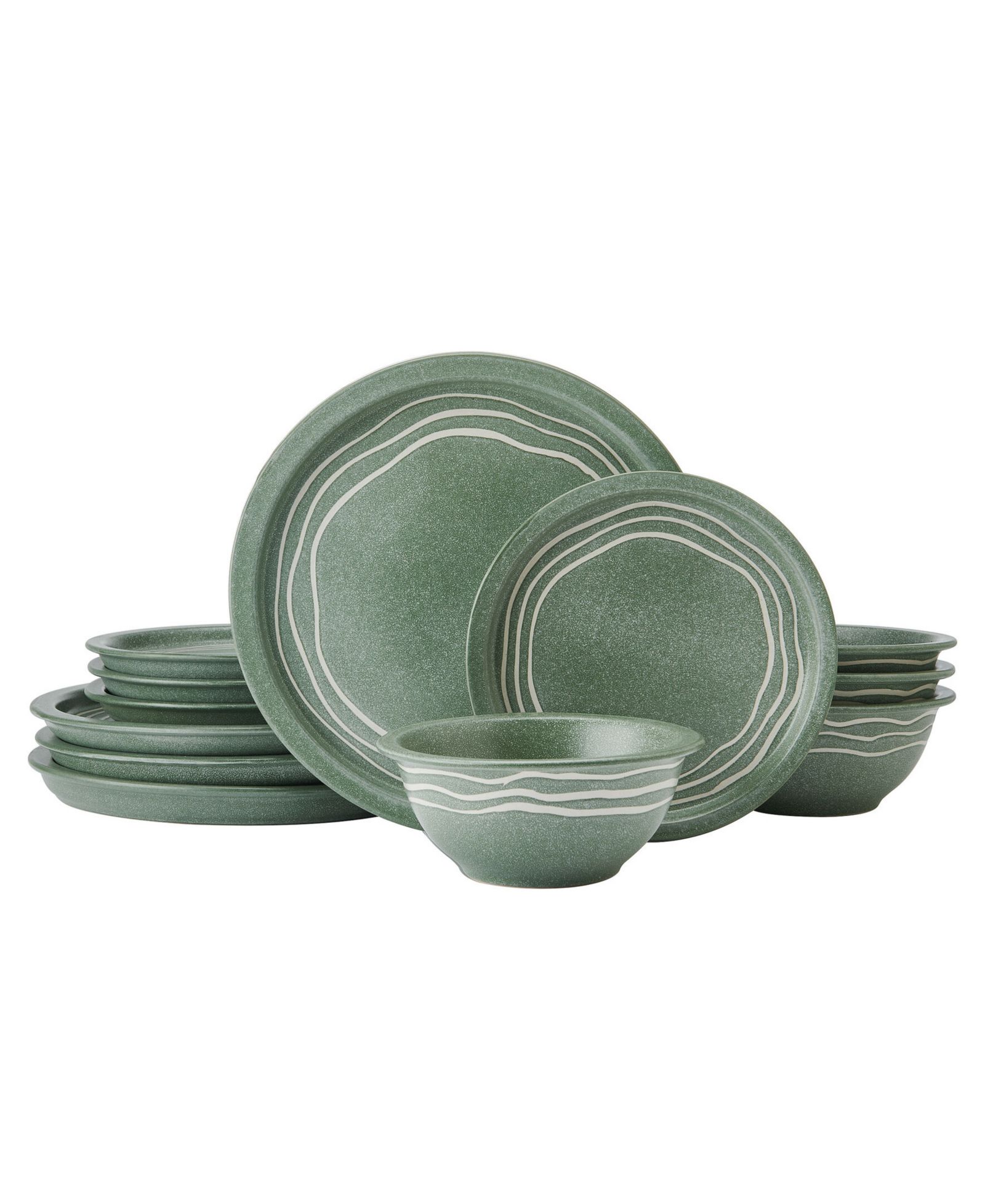 Pfaltzgraff Natures Pallet Sage 12 Pc. Dinnerware Set, Service for 4