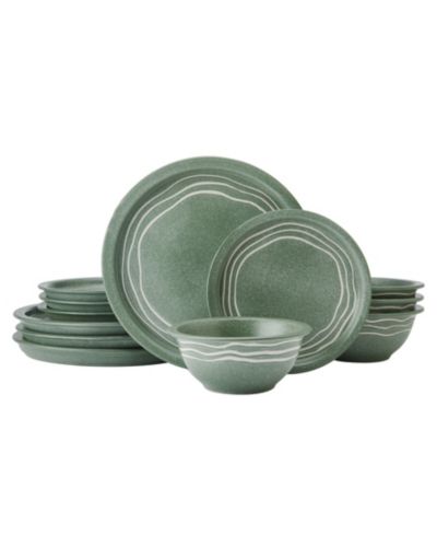 Pfaltzgraff Natures Pallet Sage 12 Pc. Dinnerware Set, Service for 4