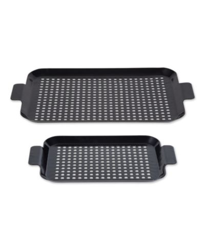 RSVP International Porcelain Coated Grill Topper, Set of 2