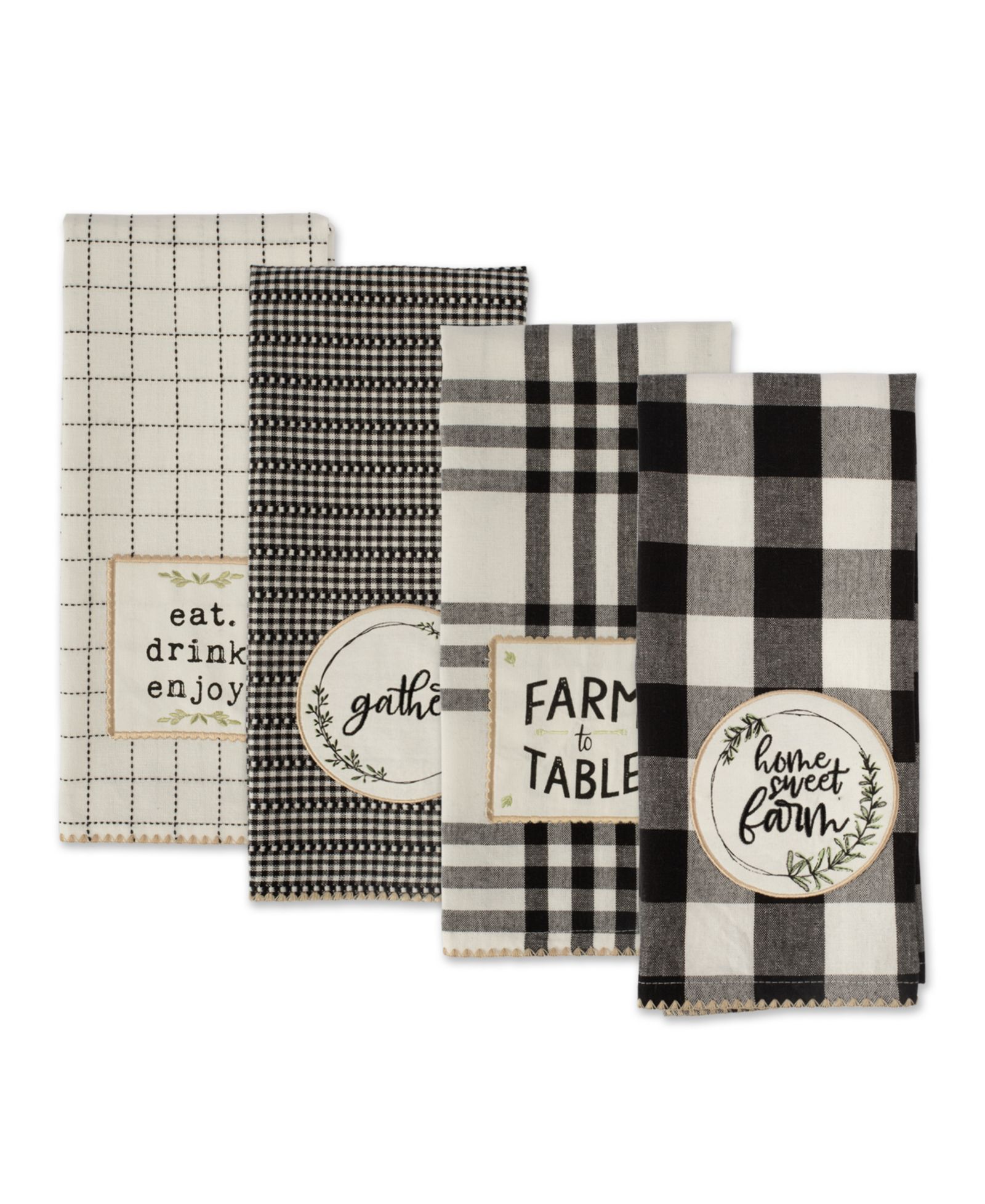 Design Imports набор кухонных полотенец из хлопка Farm to Table, 18" x 28"