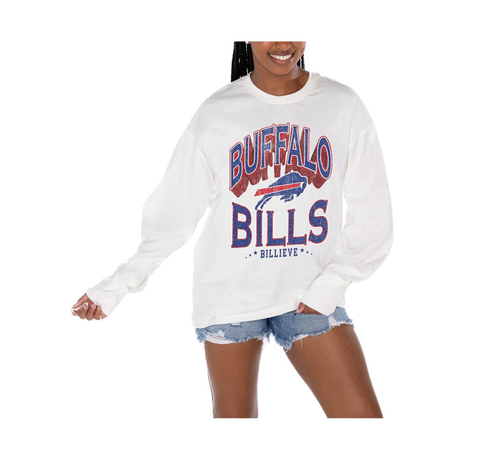 Женская футболка Gameday Couture Buffalo Bills Time Out Oversized Long Sleeve, White