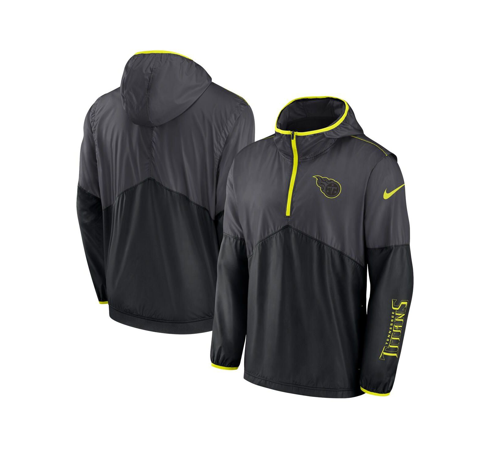 Nike Men's Anthracite Tennessee Titans Volt Hoodie Half-Zip Jacket