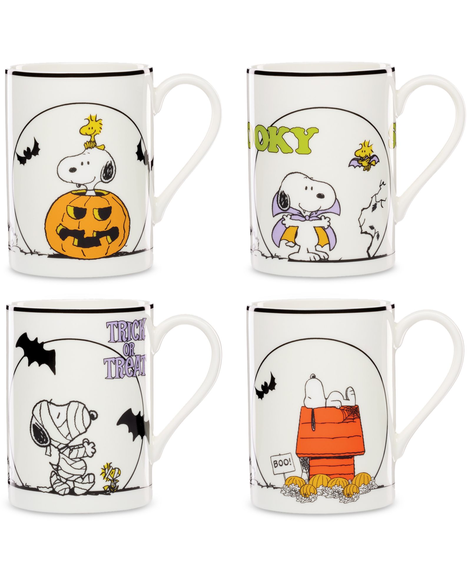 Кружки Lenox Peanuts The Great Pumpkin, набор из 4 шт