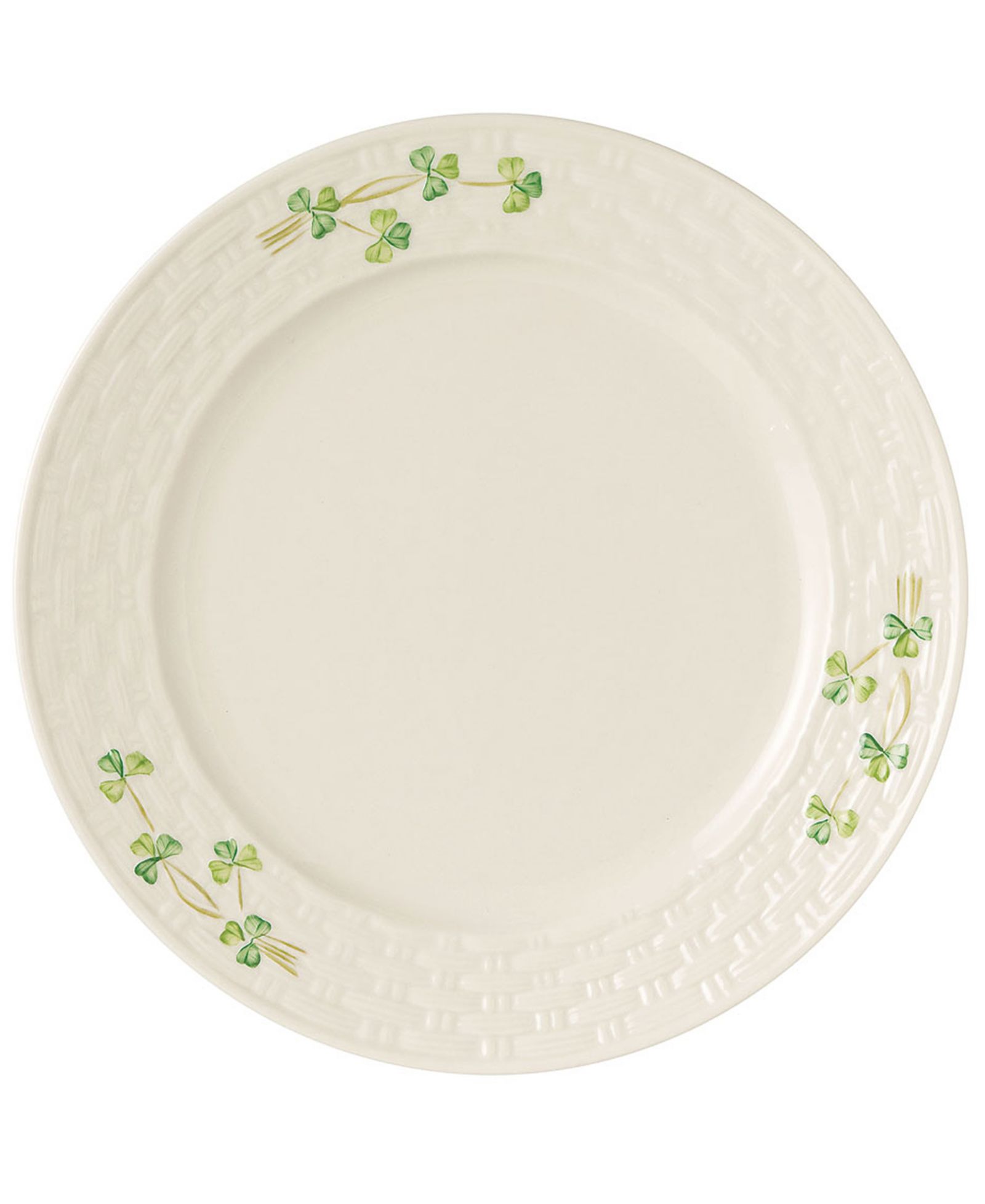 Belleek Pottery Shamrock Dinner Plate