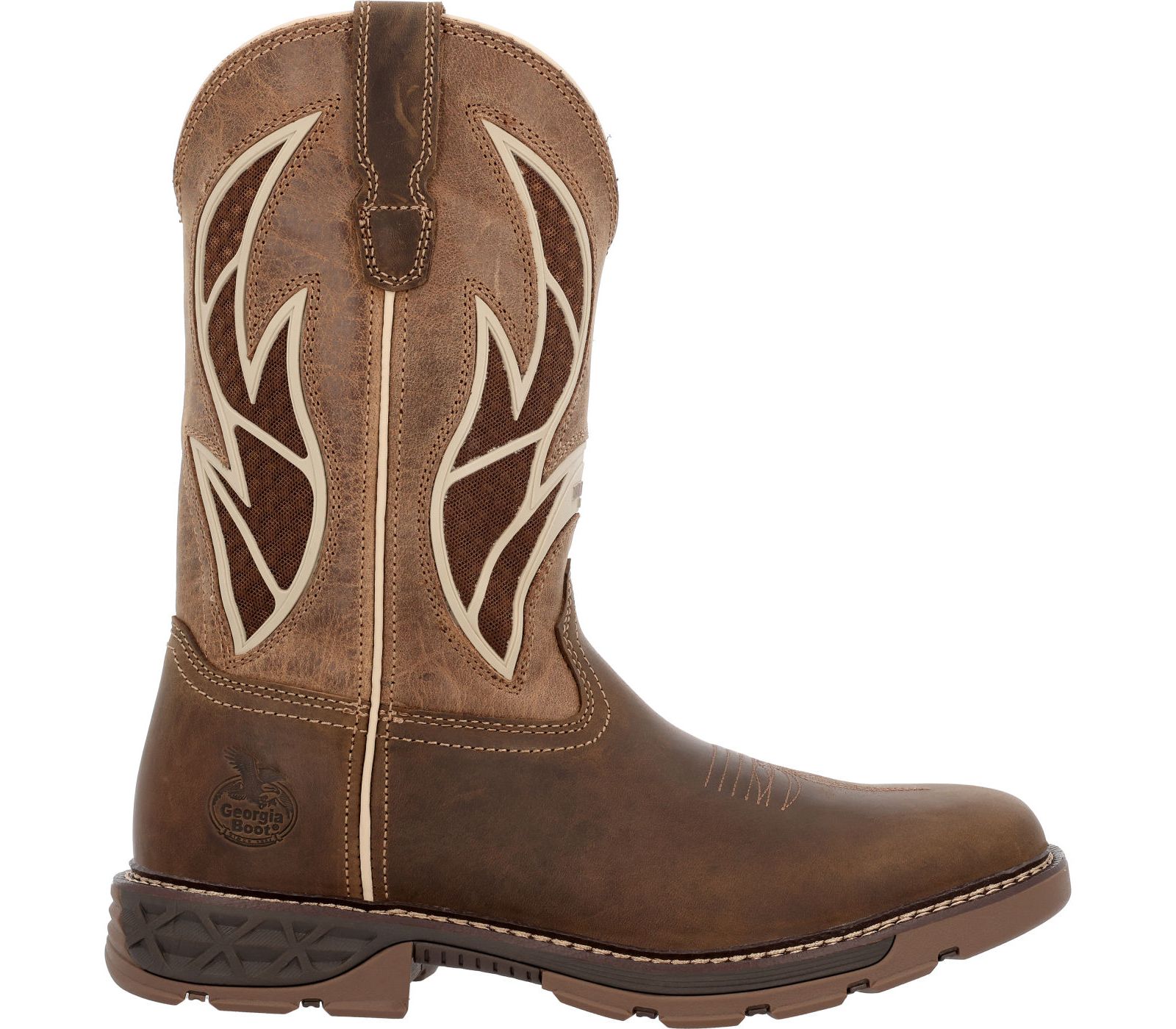 Рабочие ботинки GEORGIA BOOT Men's Carbo-Tec FLX Alloy Toe Pull-on Brown/Tan
