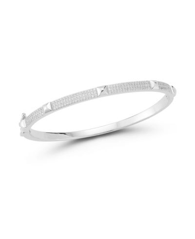 Браслет Rachel Zoe Plated Sterling Nail Head Pave Bangle