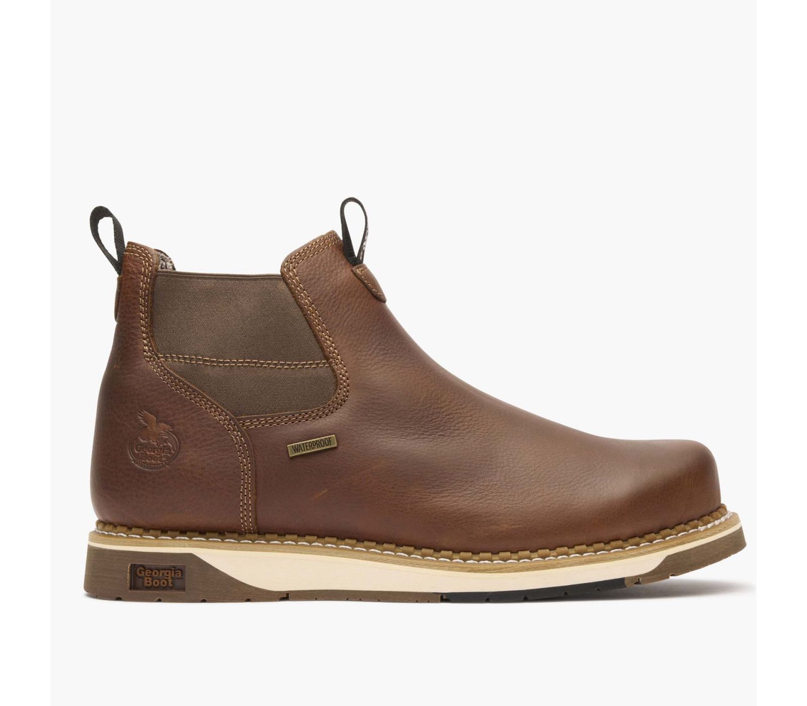 GEORGIA BOOT Мужские рабочие ботинки Chelsea AMP LT Wedge Steel Toe водонепроницаемые