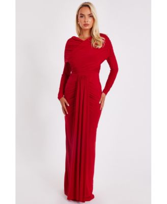 QUIZ Women's Drape Maxi Dress