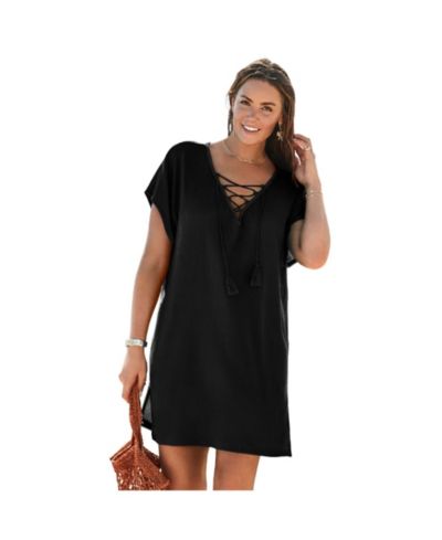 Swimsuits for All Women's Esme Lace Up Cover Up Dress