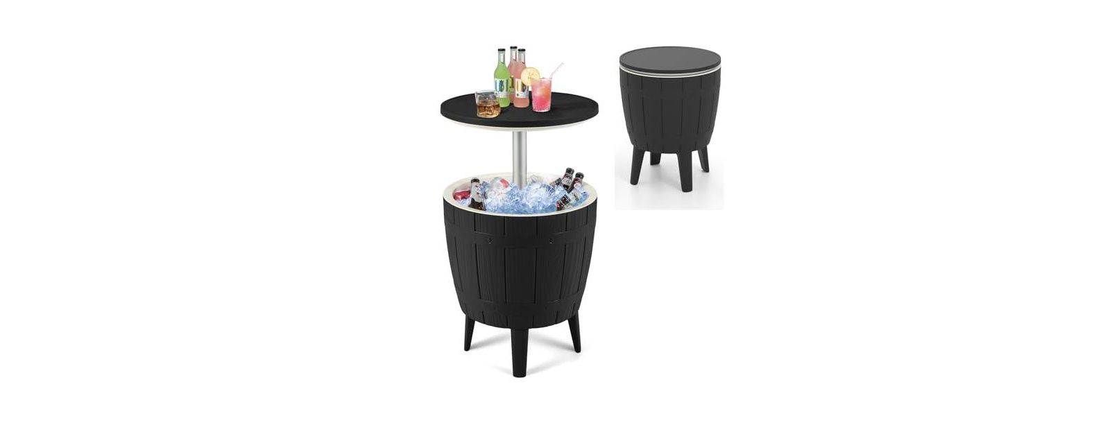 Mecale Стол-бар 10 Gallon Cooler Bar Table Outdoor Coffee Table с ледяным ведром