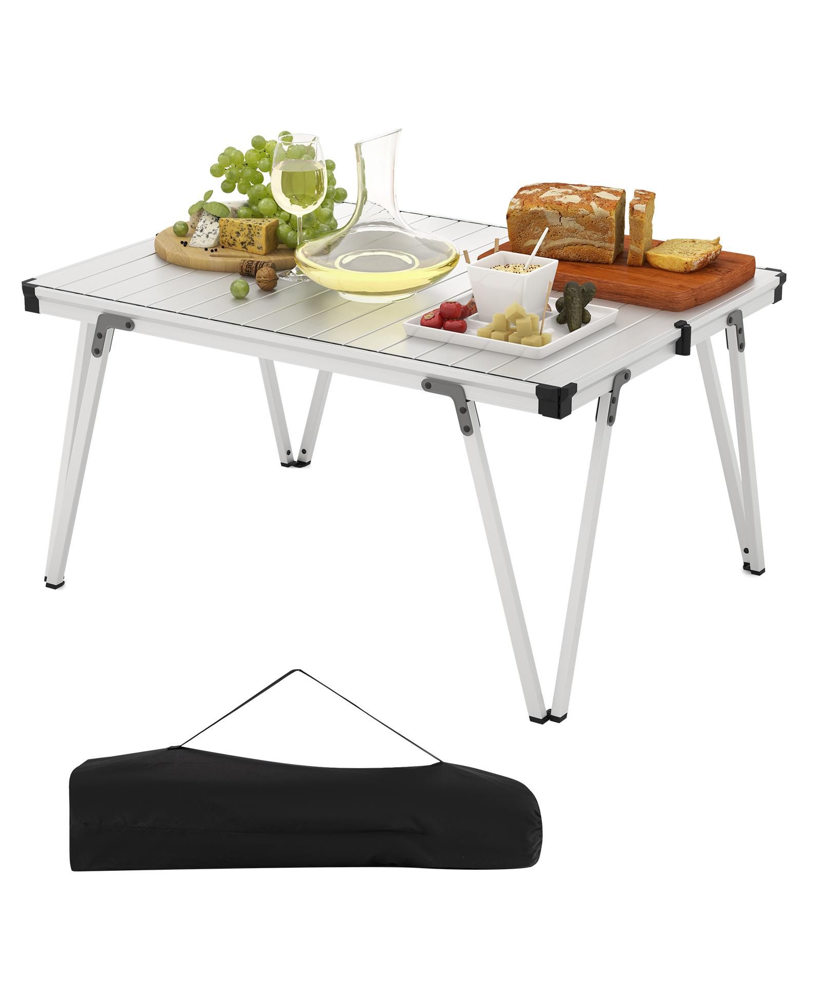 Folding Camping Table Picnic Table with Storage Bag and Waterproof Desktop
