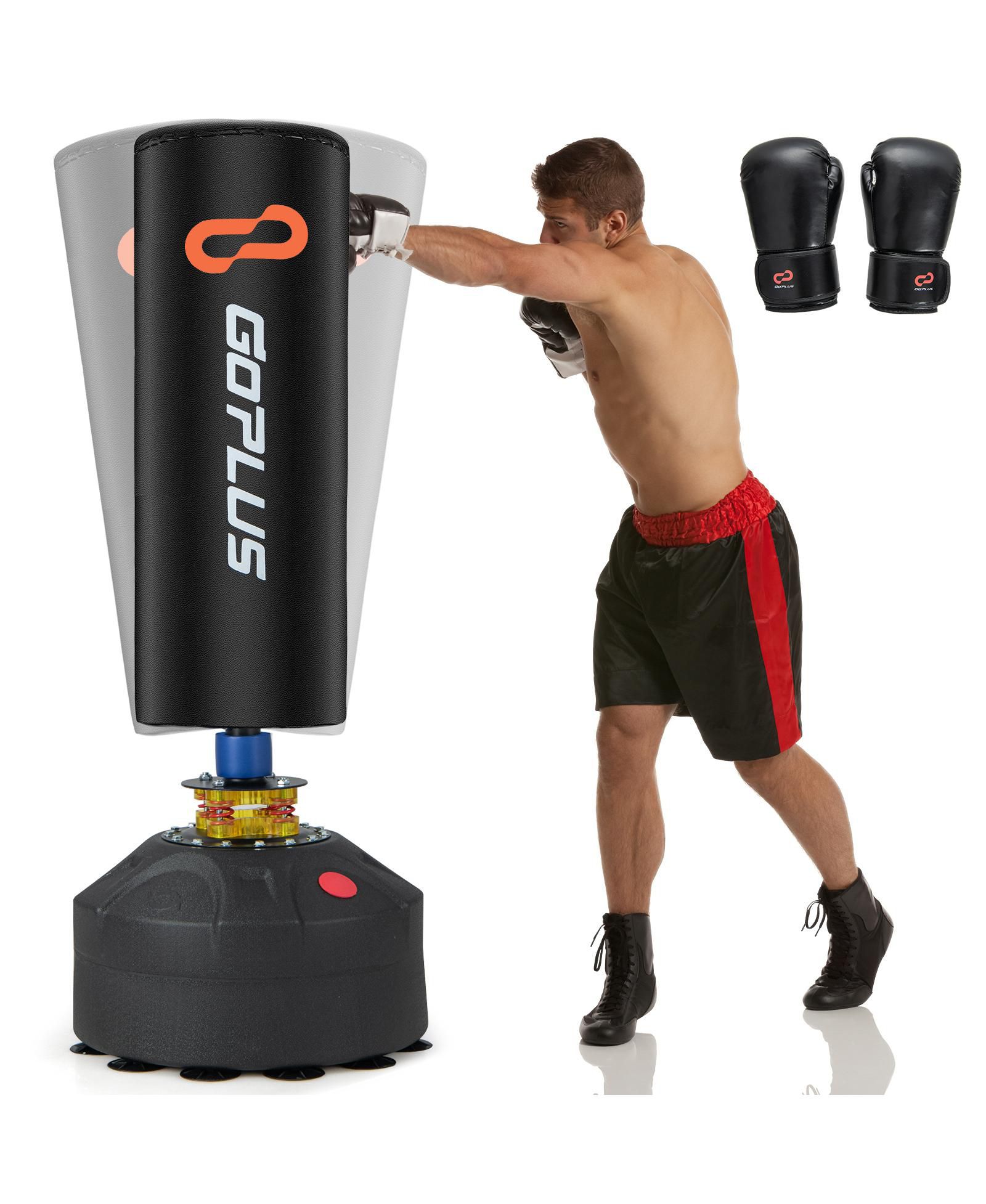 Freestanding Punching Bag Kickboxing Bag with Stand and Suction Cup Base