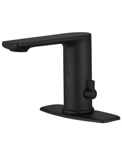 Greenspring Automatic Sensor Touchless Single Hole Bathroom Sink Faucet With Temperature Mixing Valve In Polished Chrome