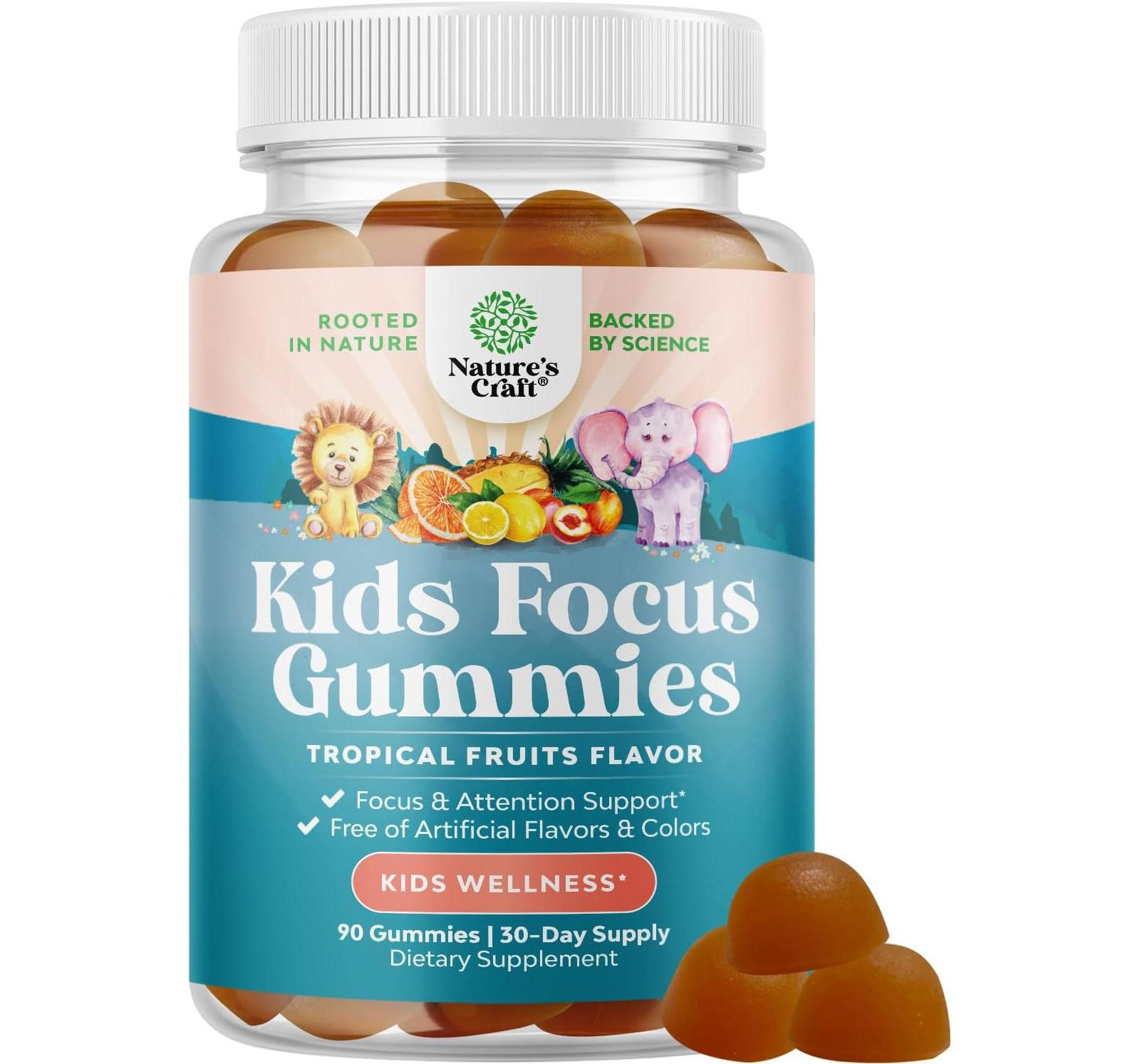 Kids Focus Gummies | Focus & Attention Support, Kids Wellness | 90ct