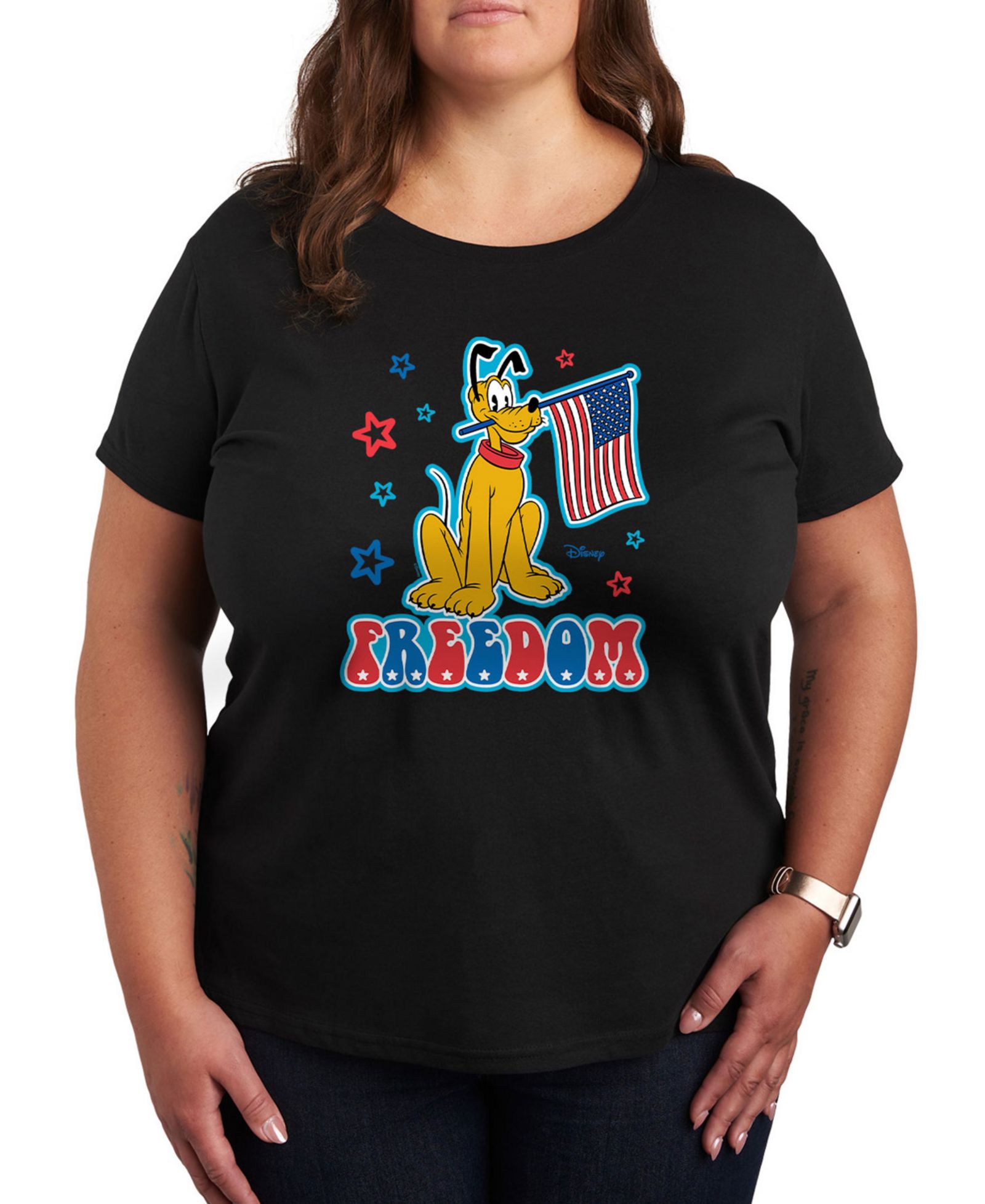 Футболка Hybrid Apparel Plus Size Disney Pluto American Flag Graphic