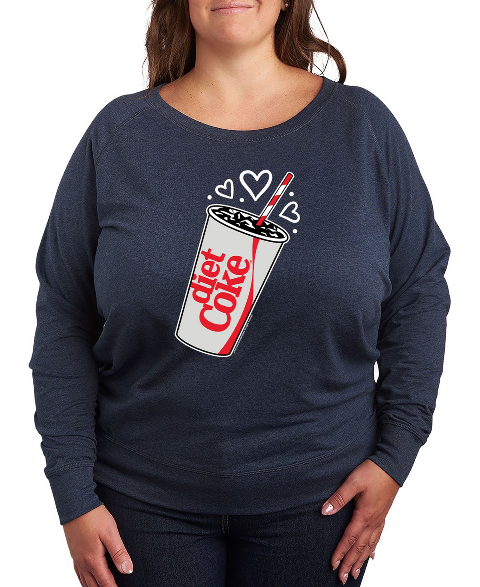 Женская футболка Hybrid Apparel Plus Size Coca-Cola Hearts Graphic Pullover