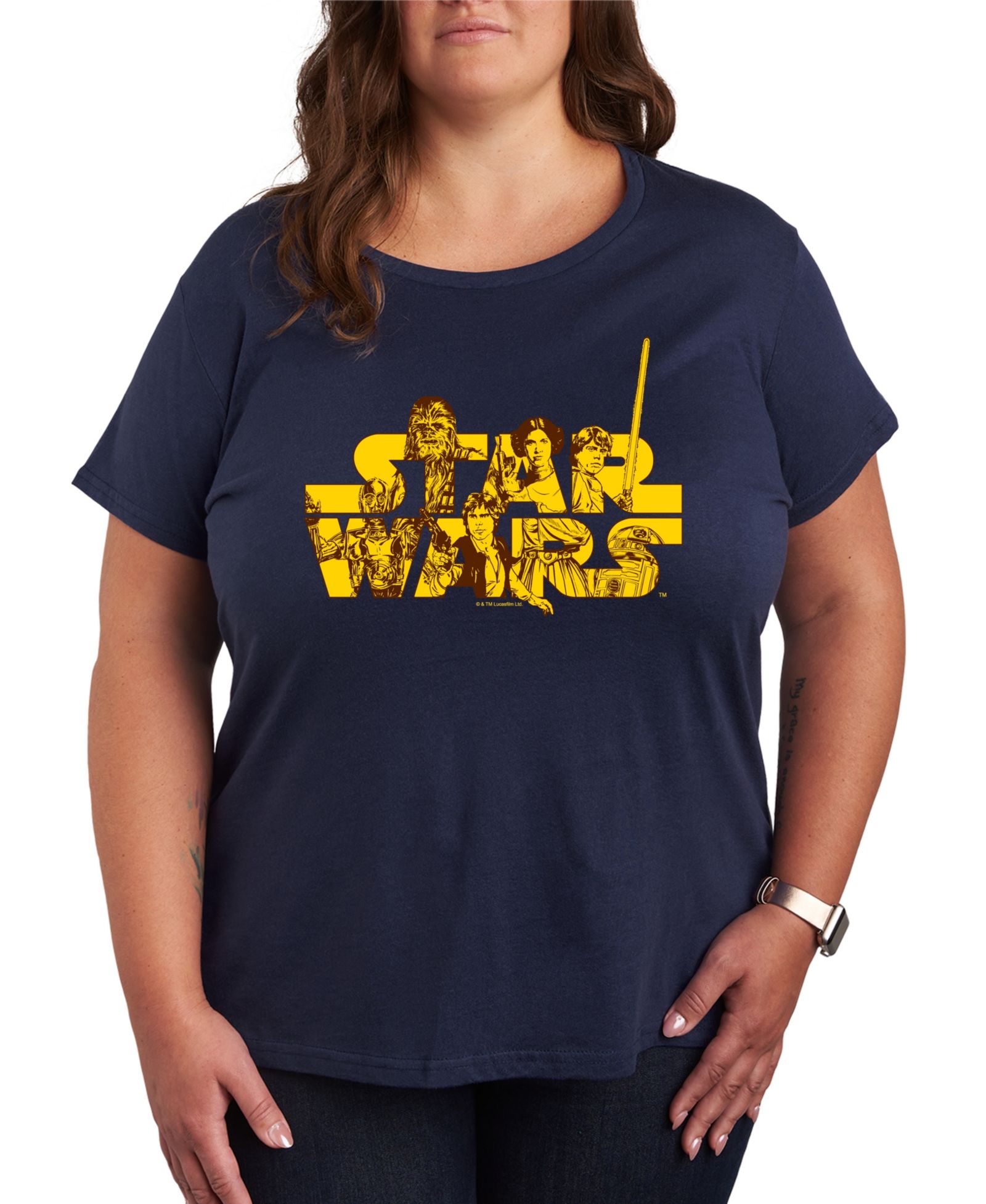 Hybrid Apparel Футболка Plus Size с графикой Star Wars Logo