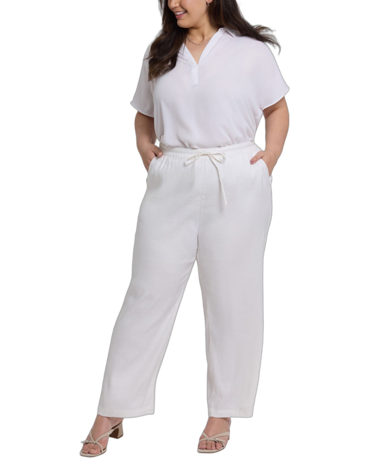 Женские брюки NYDJ Plus Size Relaxed с завязками
