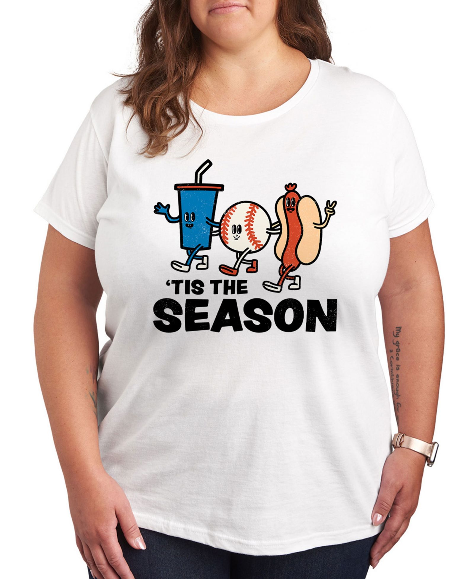 Hybrid Apparel Plus Size Tis the Season футболка с принтом