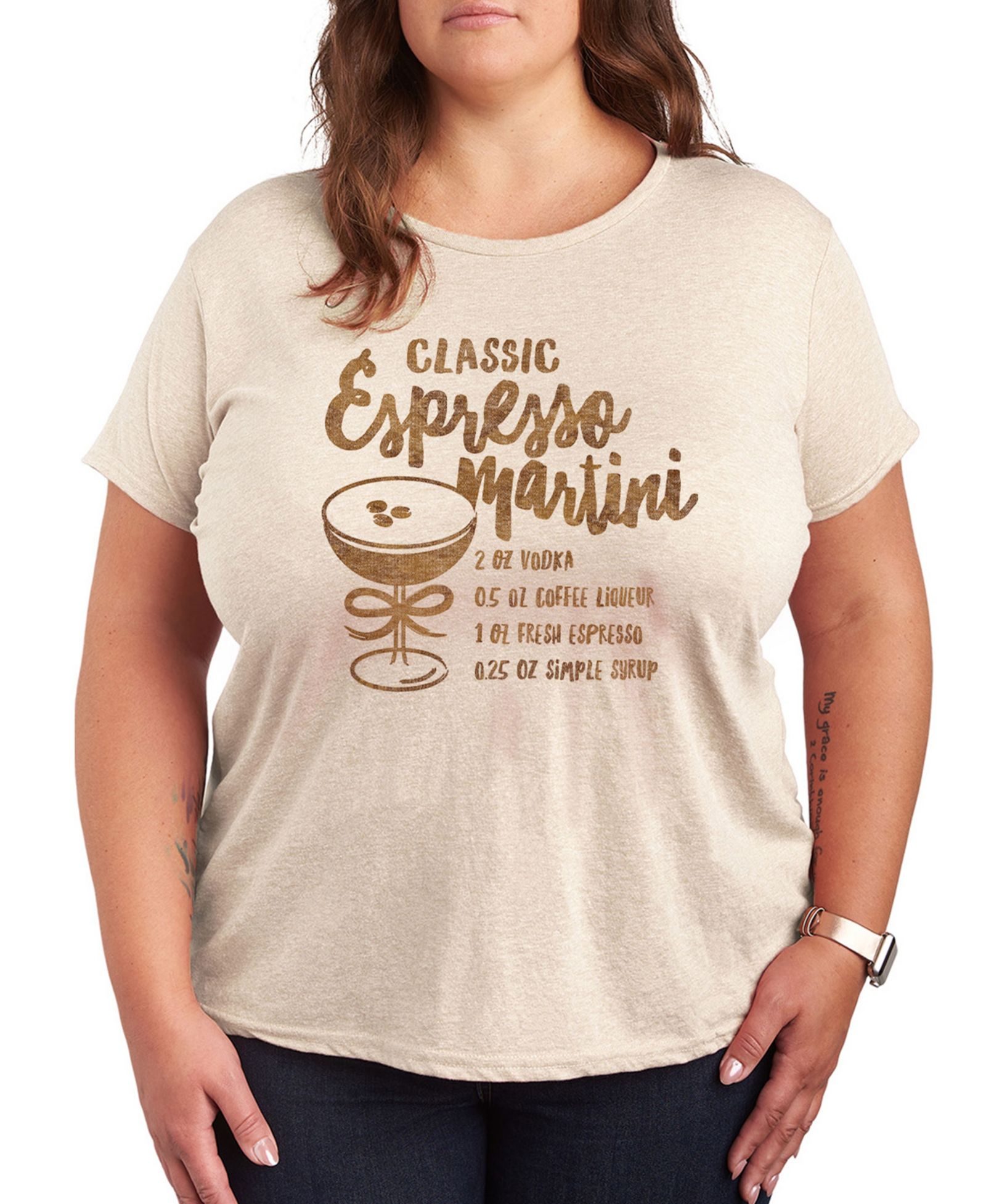 Футболка Hybrid Apparel Plus Size Espresso Martini Graphic Crew Neck