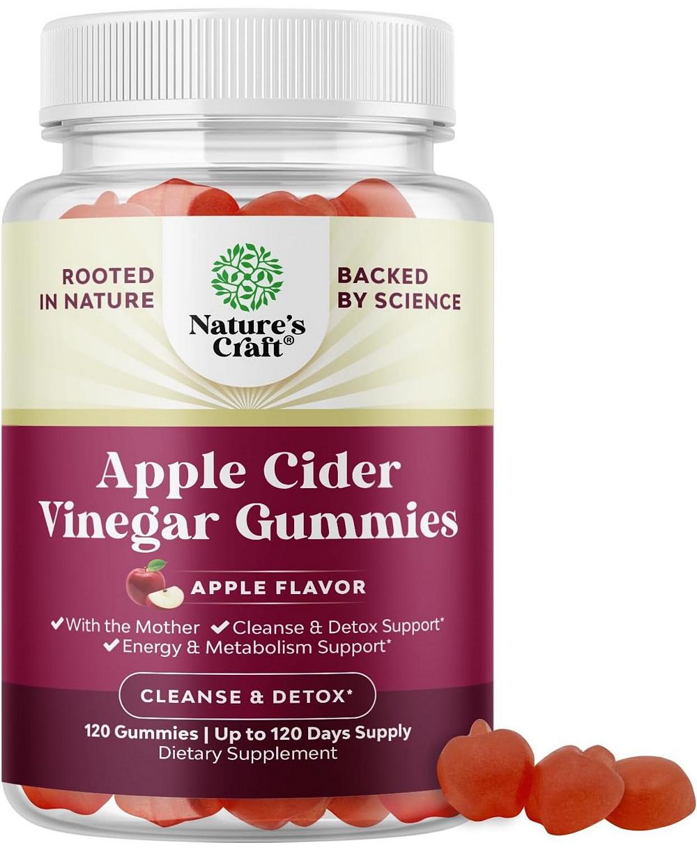 Желейные витамины Apple Cider Vinegar | Натуральная добавка ACV + Mother для очищения организма и поддержки иммунитета | 120 шт