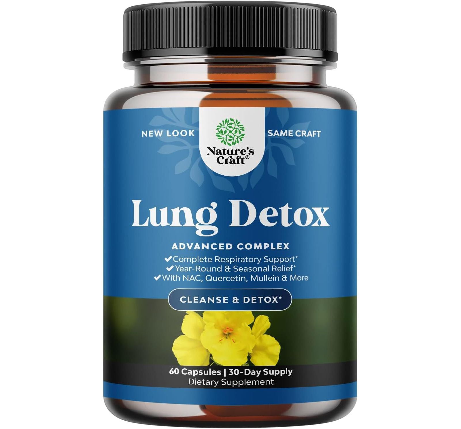 Капсулы Nature's Craft Lung Cleanse для поддержки иммунитета дыхательных путей 60 шт