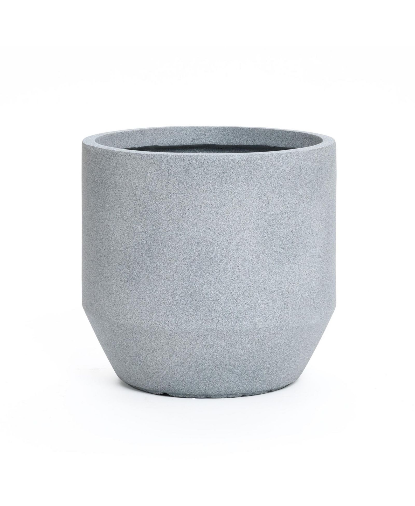 LuxenHome Minimalistic Modern Gray 15.7-Inch Tall Round Tapered MgO Planter
