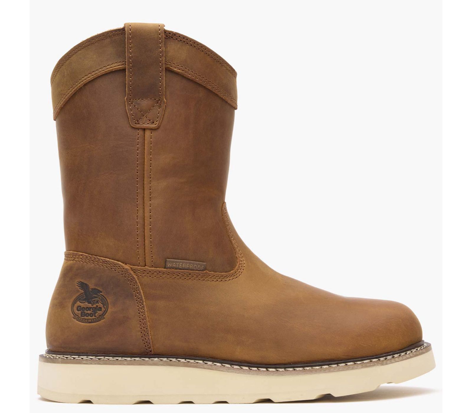 Рабочие ботинки GEORGIA BOOT Men's Core 37 Wedge 10" Steel Toe Waterproof Pull-On