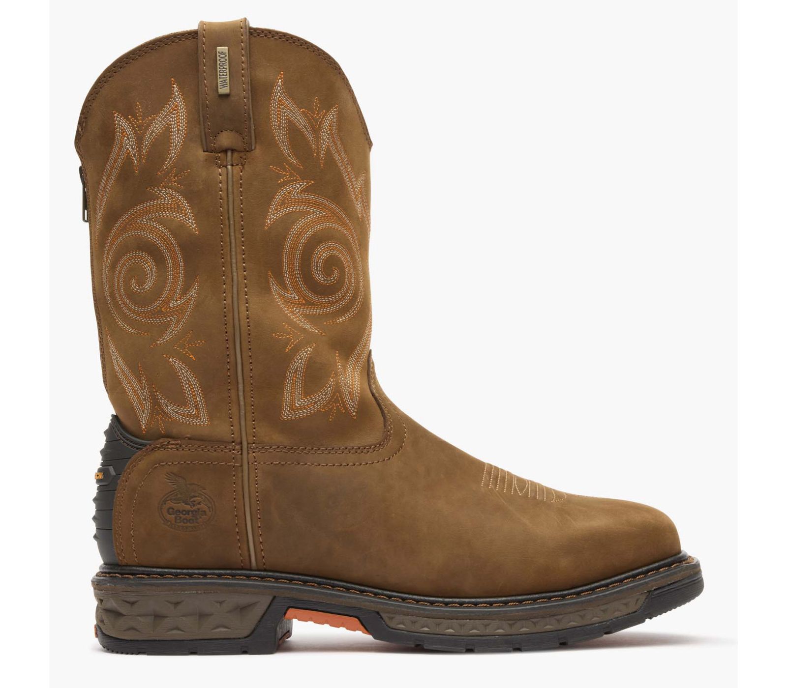 Georgia Boot Men's Carbo-Tec LT Steel Toe Waterproof Pull On Work Boot