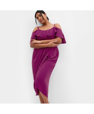 Женское платье CITY CHIC Flirtation Drape Midi