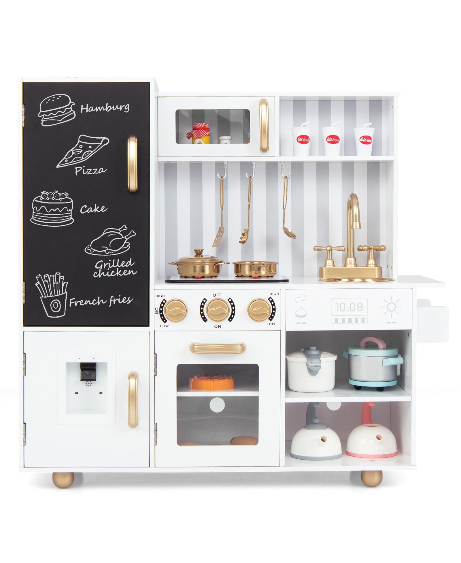 Mecale Interactive Play Kitchen with Sounds and Lights, Ages 3+